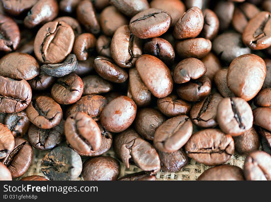 High Resolution Coffee Background With Copy Space