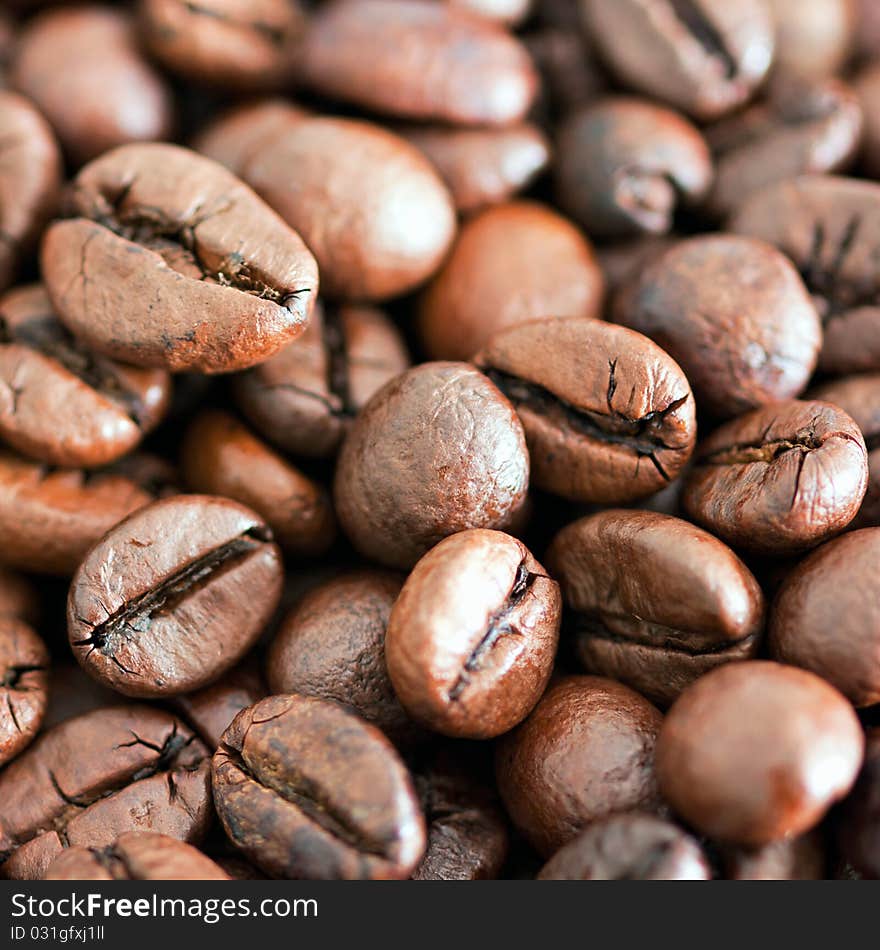 High Resolution Coffee Background With Copy Space