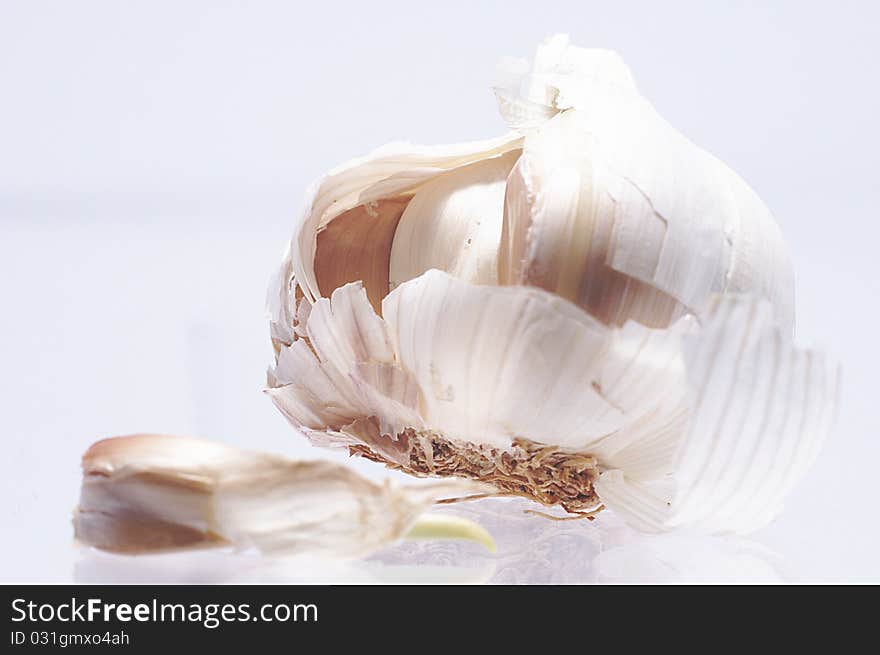 Garlic with light background