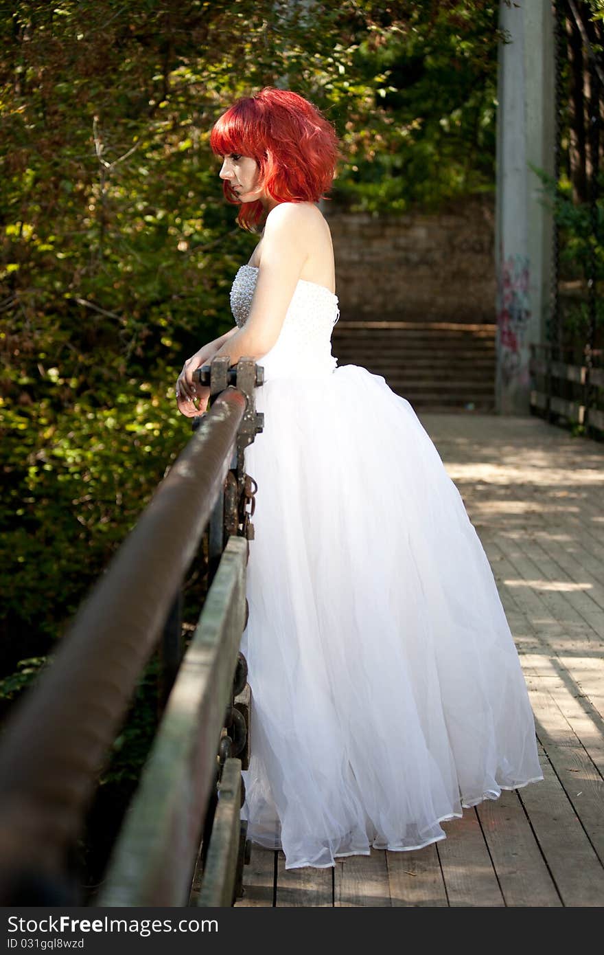 Pretty woman posing in forest. Pretty woman posing in forest