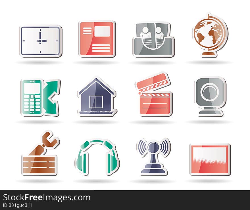 Mobile phone and computer icons - icon set