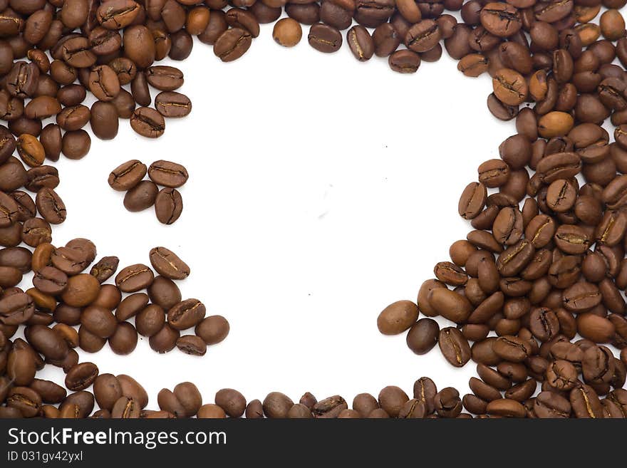 Coffee cup made of coffee beans