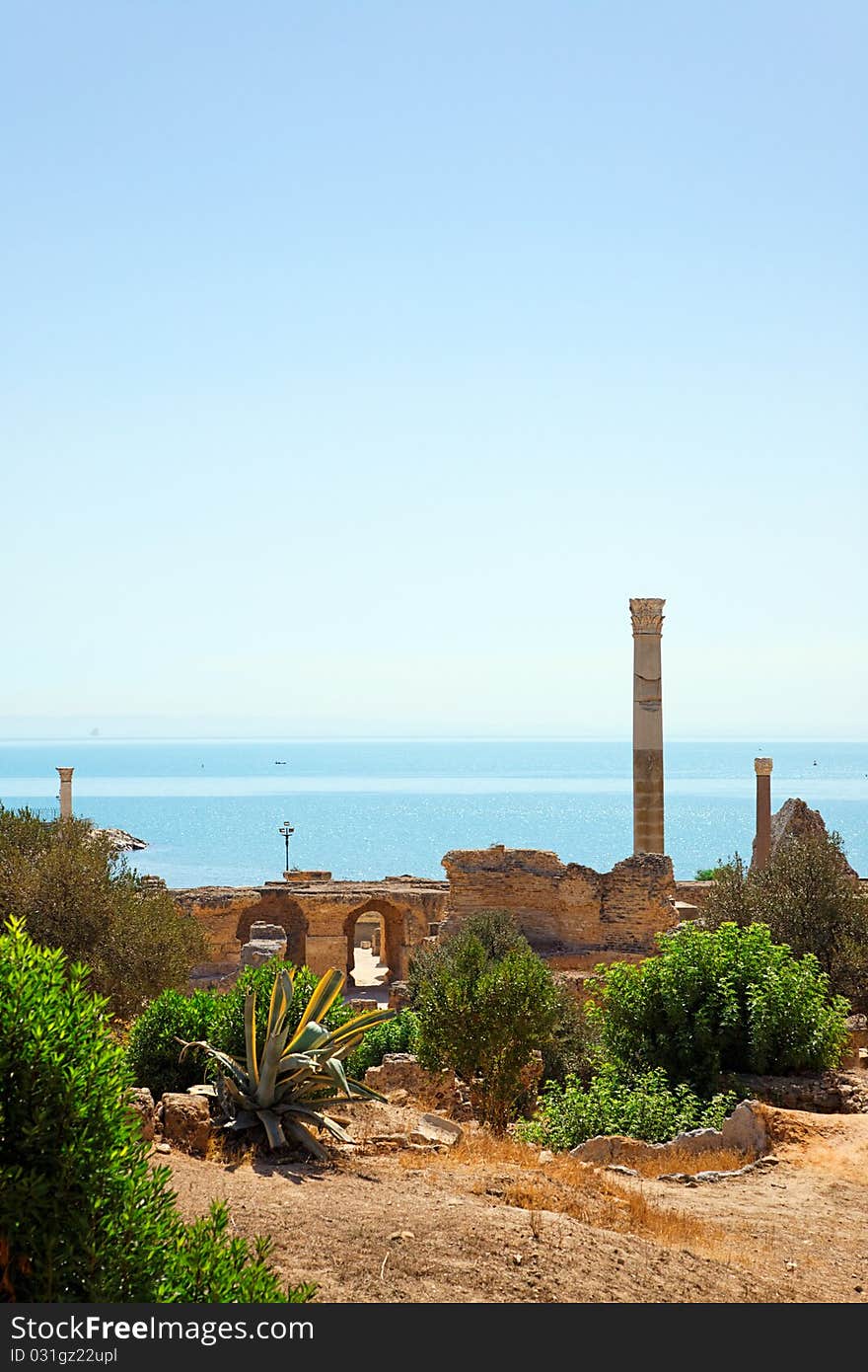 Ruins of Antonine Baths in Carthage.