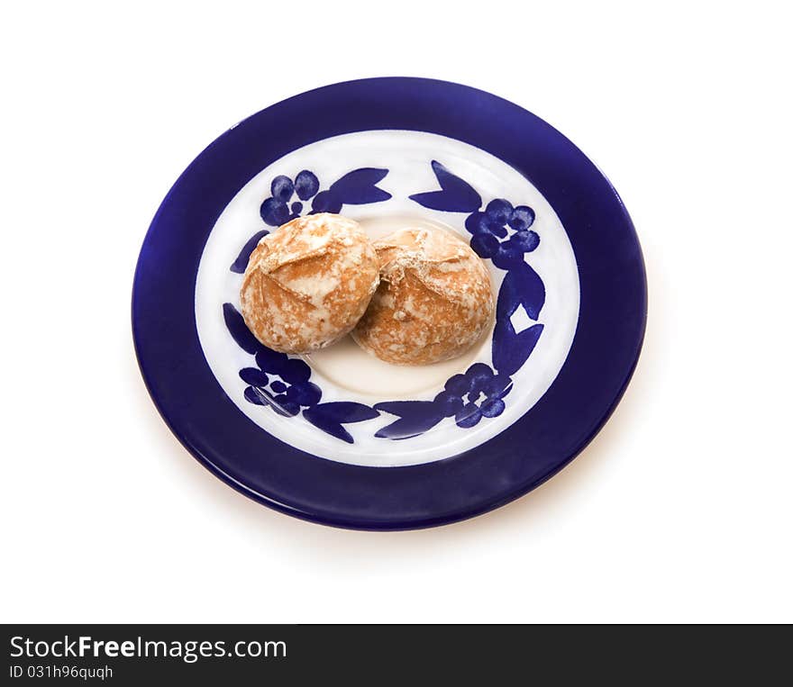 Honey cakes on the white background. Honey cakes on the white background