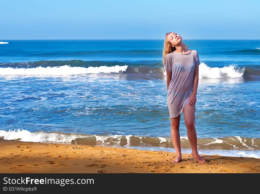 On the beach