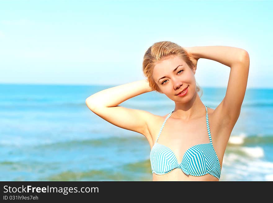 Girl near the ocean