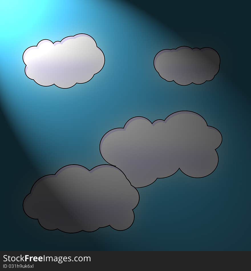 Cloud on blue sky. Background or texture. Cloud on blue sky. Background or texture