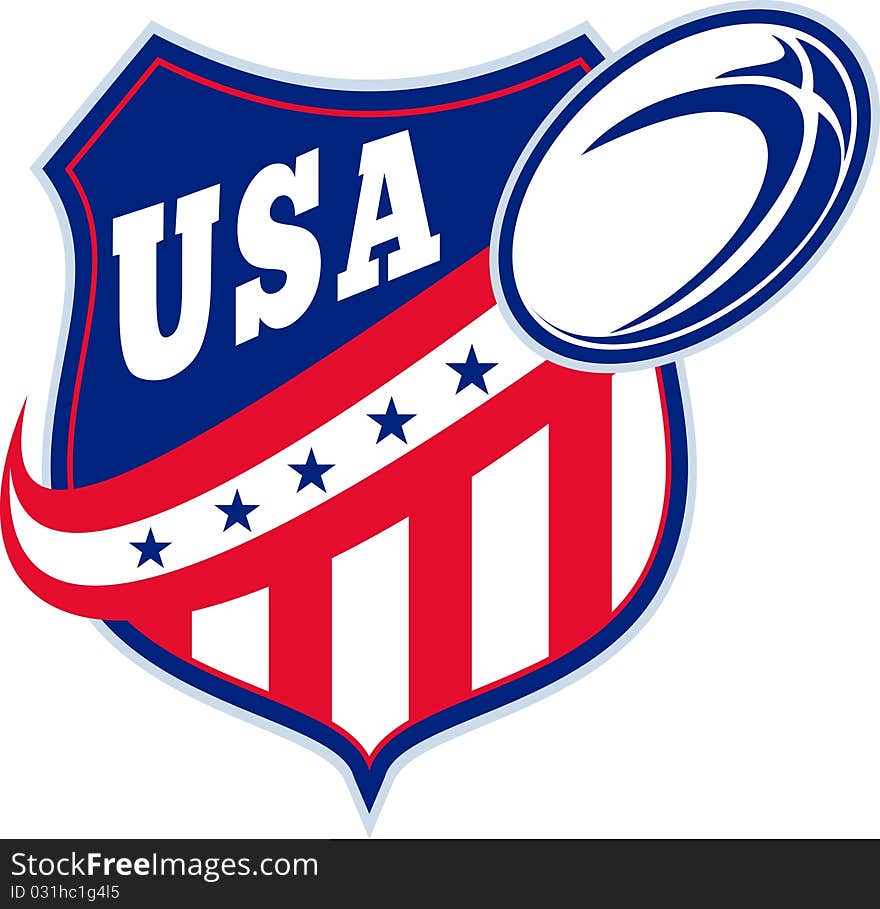 American rugby ball shield usa