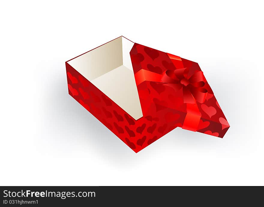 Gift red box with a bow