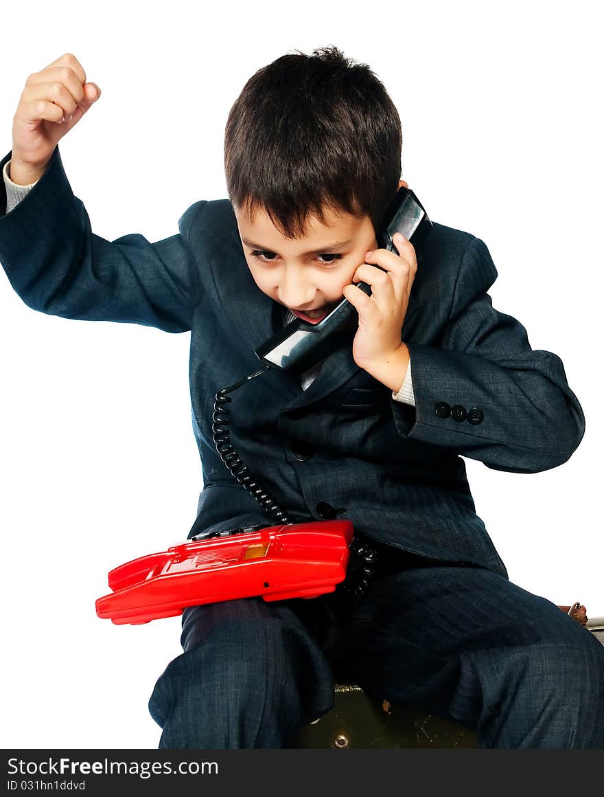 Young Boy Talking On The Phone