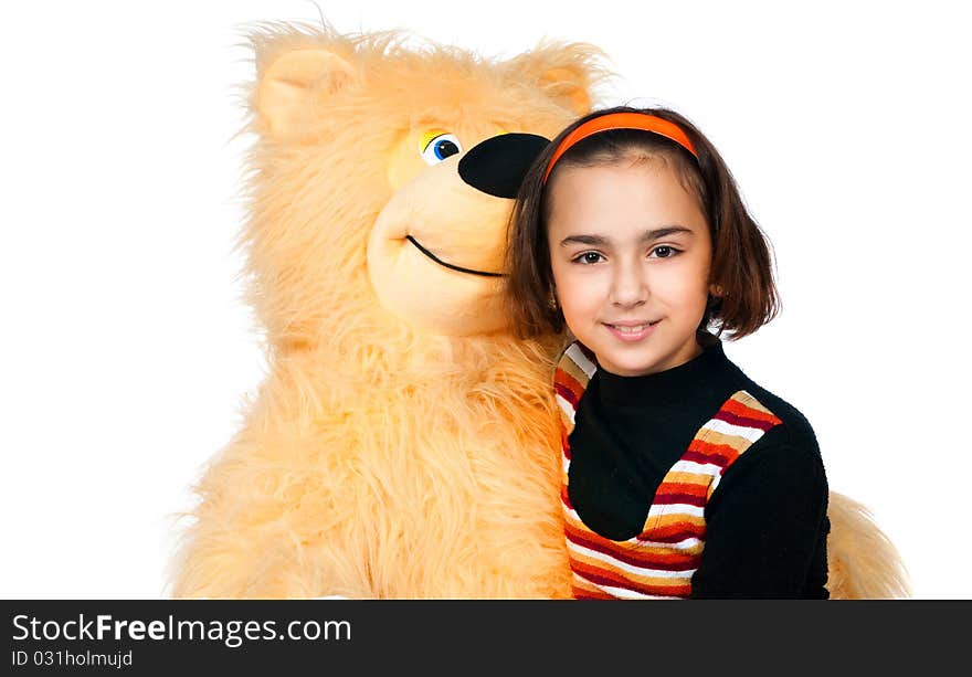 Girl with bear