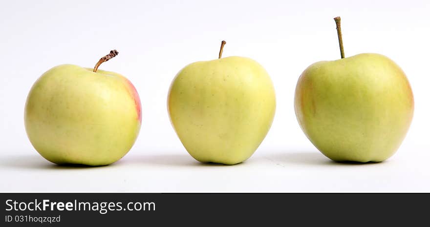 Fresh apples isolated on white