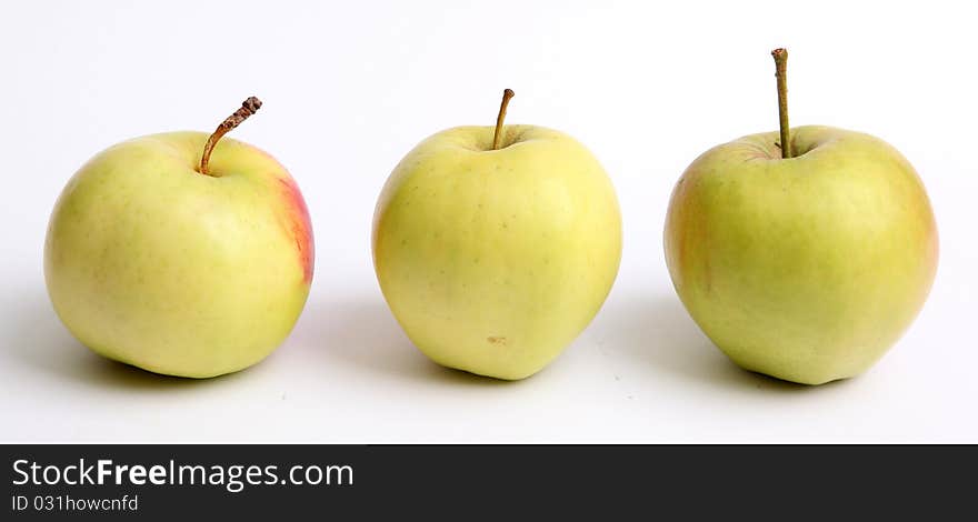 Fresh apples isolated on white