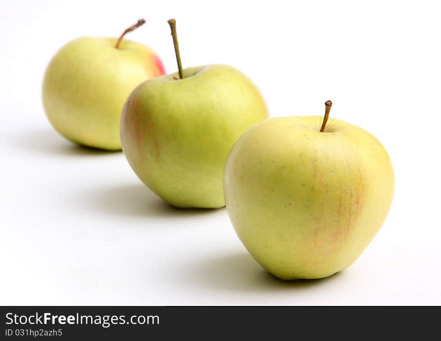 Fresh apples isolated on white