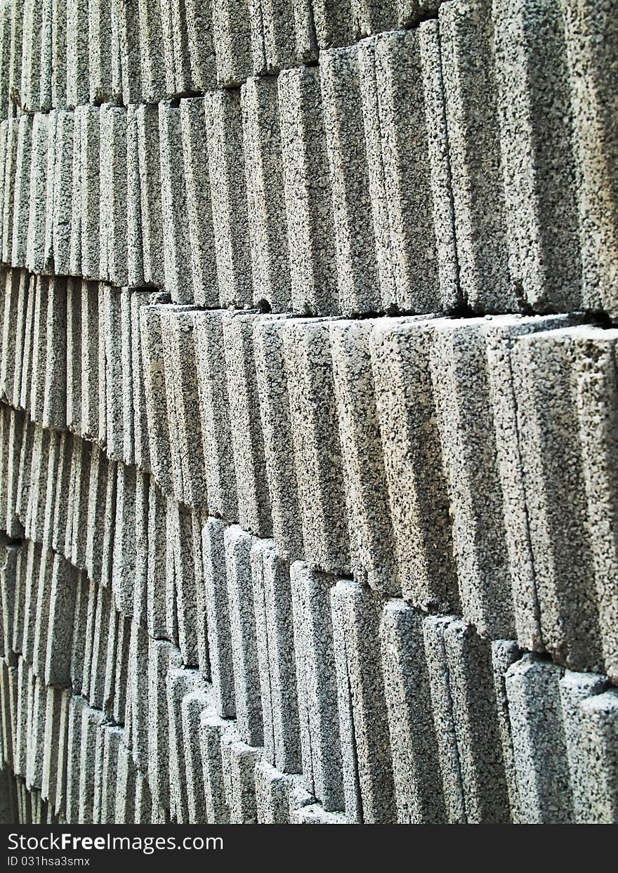 Texture of Modern building site gray concrete brick block