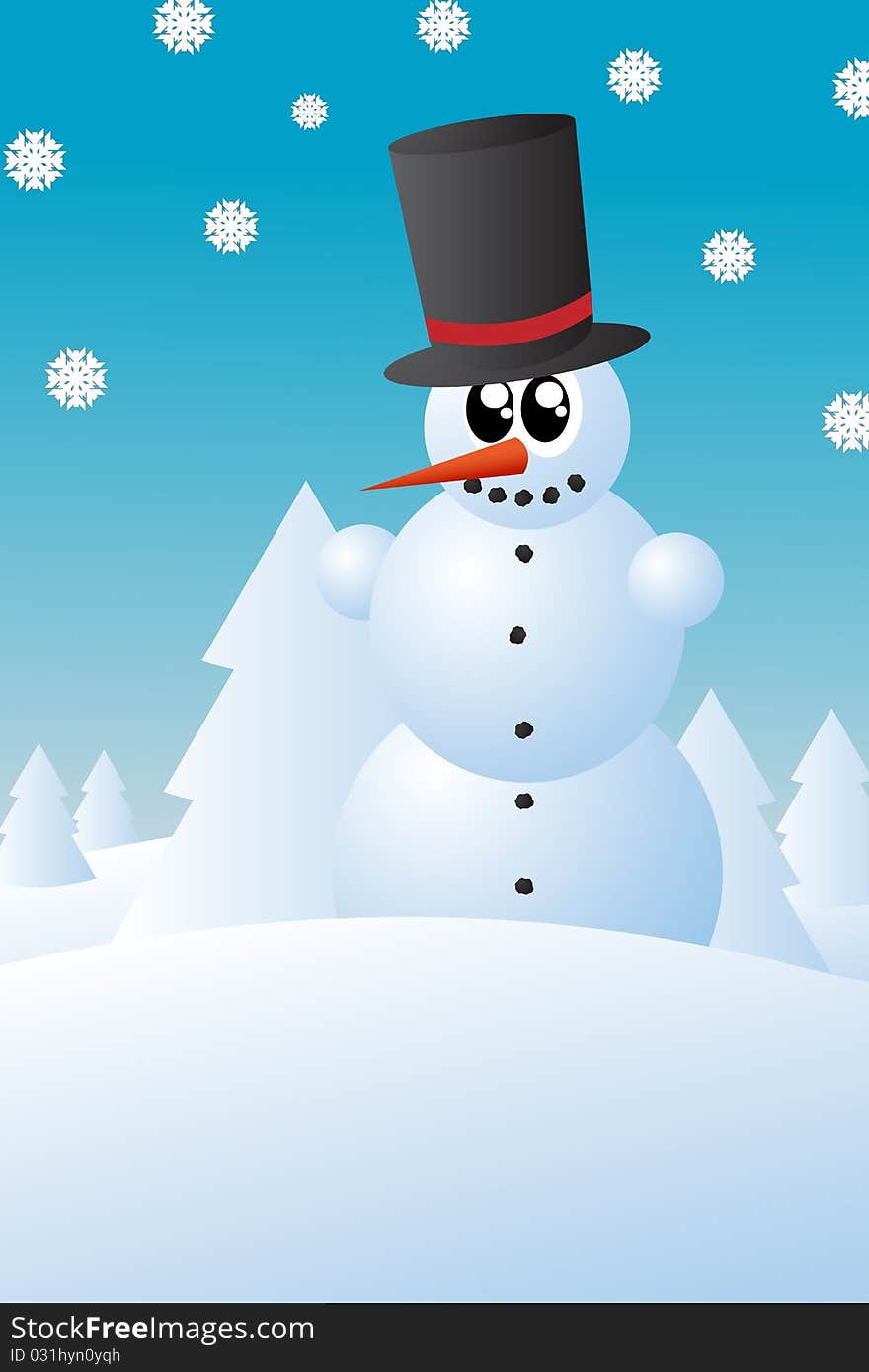 Snowman with hat