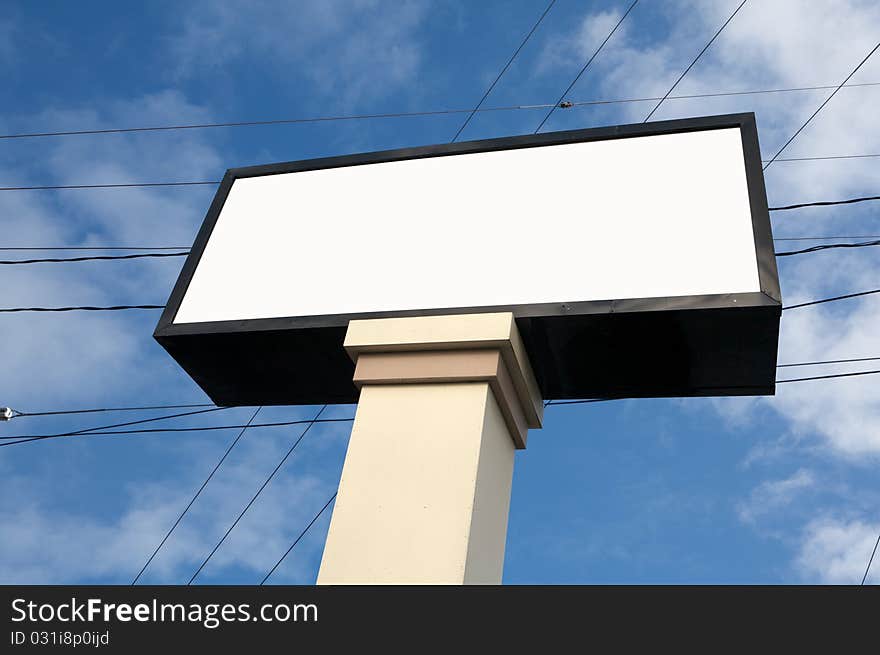 Blank billboard