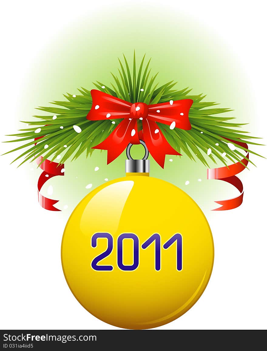 Yellow Christmas ball 2011