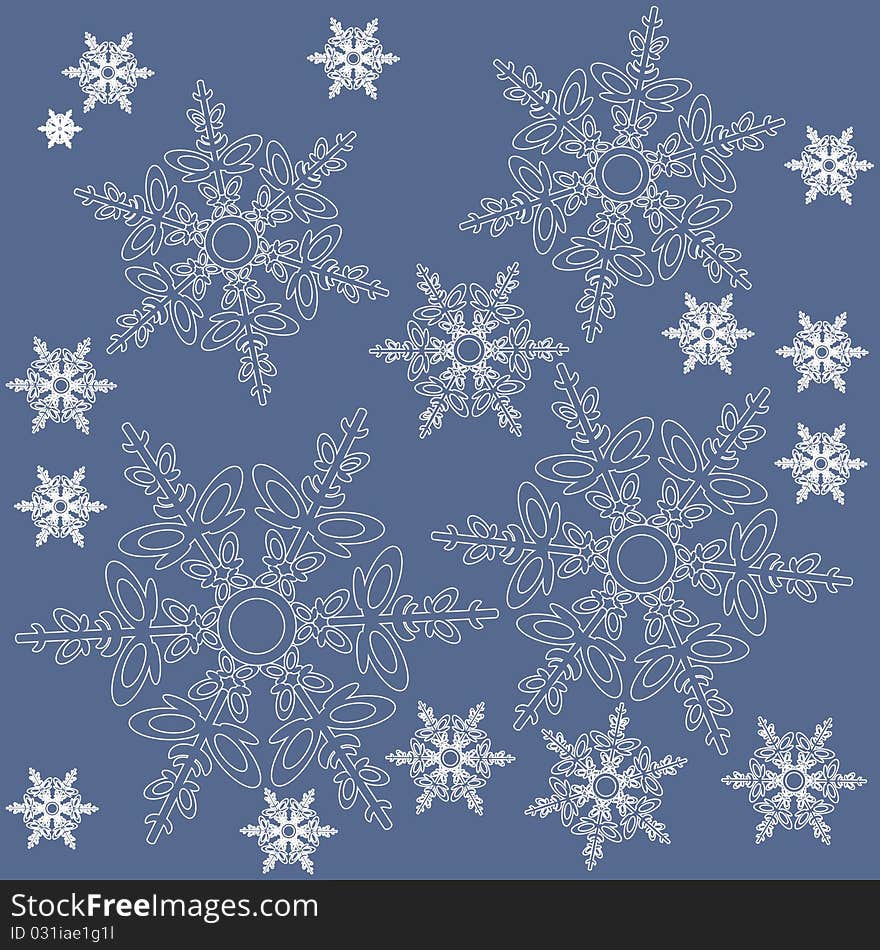 Seamless ornament snowflake  in color 479. Seamless ornament snowflake  in color 479