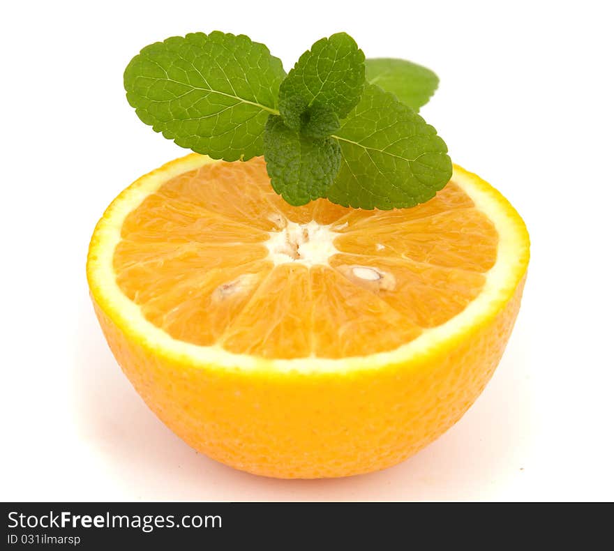 Orange with mint