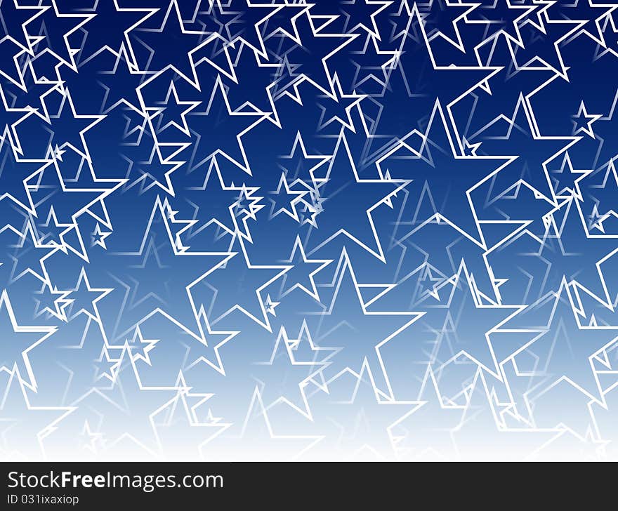 Illustration of stars against blue background. Illustration of stars against blue background