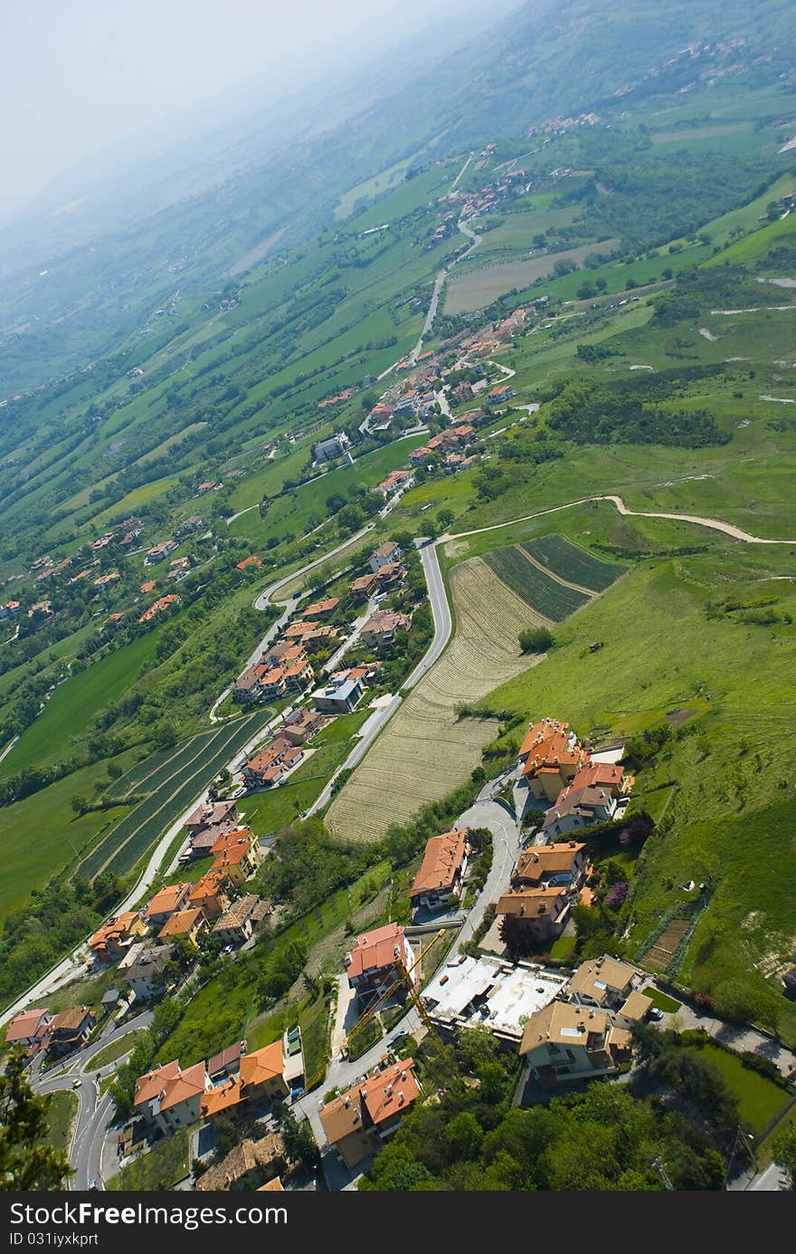 Village of Sun-Marino republic Italy. Village of Sun-Marino republic Italy