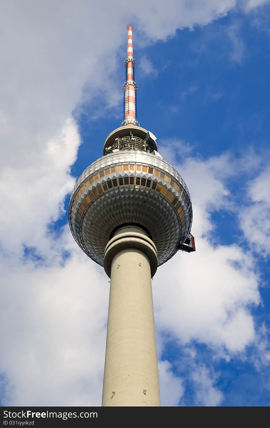 Berlin tv tower landmark sky clouds