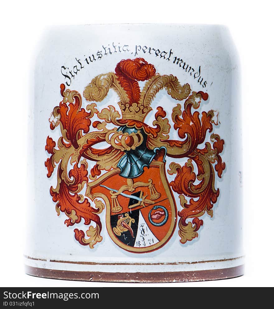 Beer tankard with a coat of arms