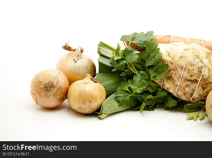 Celery with carrot and potatoes. Celery with carrot and potatoes