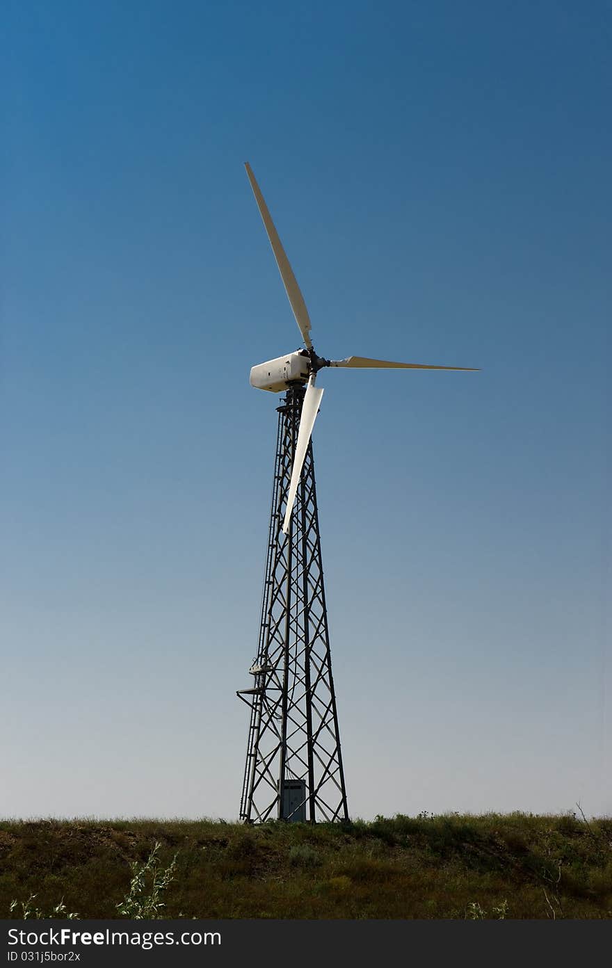 Photo of wind generators form multi megawatt wind farms near simferopol, crimea. Photo of wind generators form multi megawatt wind farms near simferopol, crimea