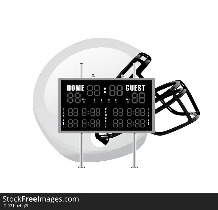 Home and Guest Scoreboard for american football