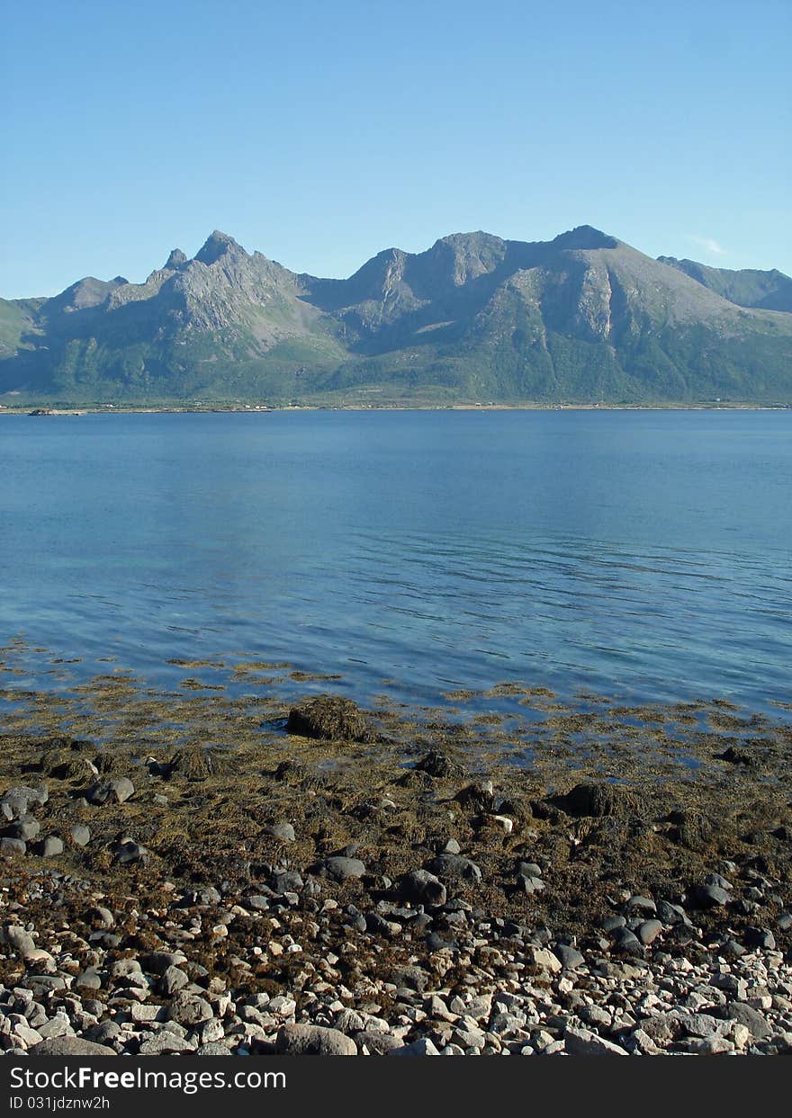 Rough and beautiful landscape Lofoten Islands