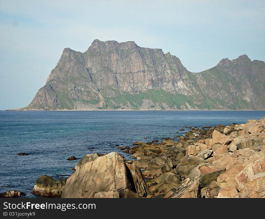 Rough and beautiful landscape Lofoten Islands