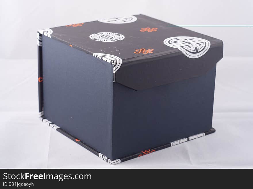 A isolated Chinese box on White Background