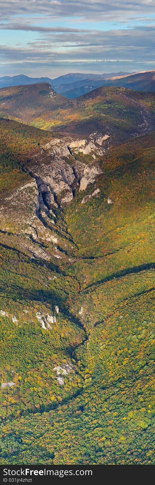 Vertical panorama of Crimea hills. Vertical panorama of Crimea hills