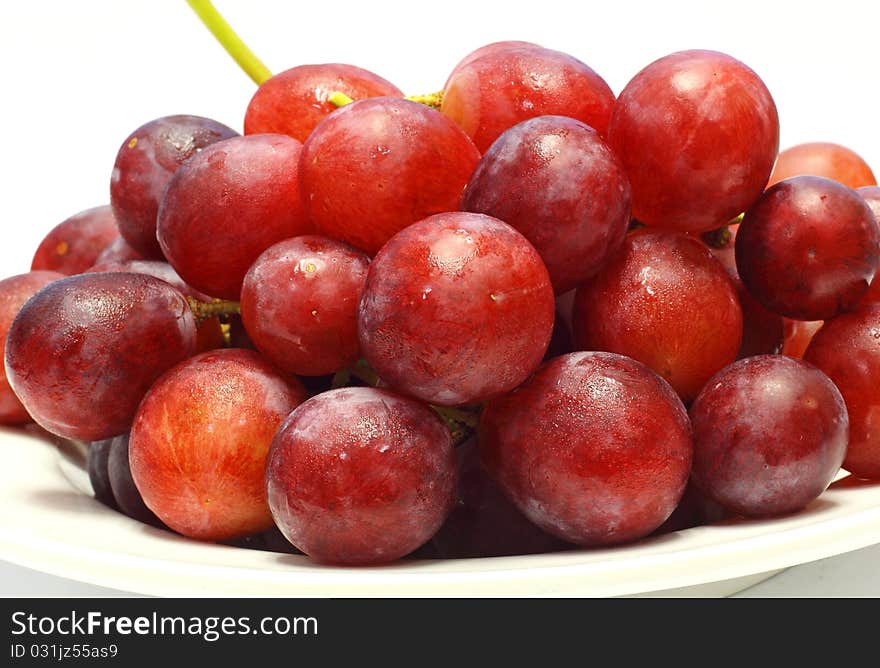 Grapes On White Background