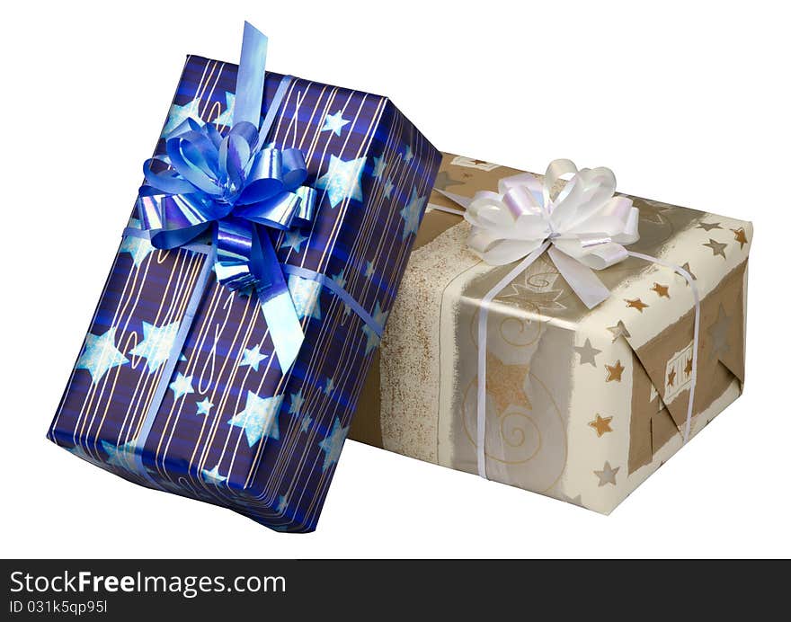 Gift Boxes  At Christmas Or New Year