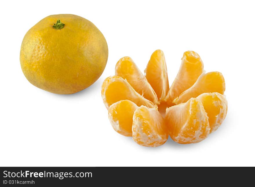 Whole And Peeled Tangerines