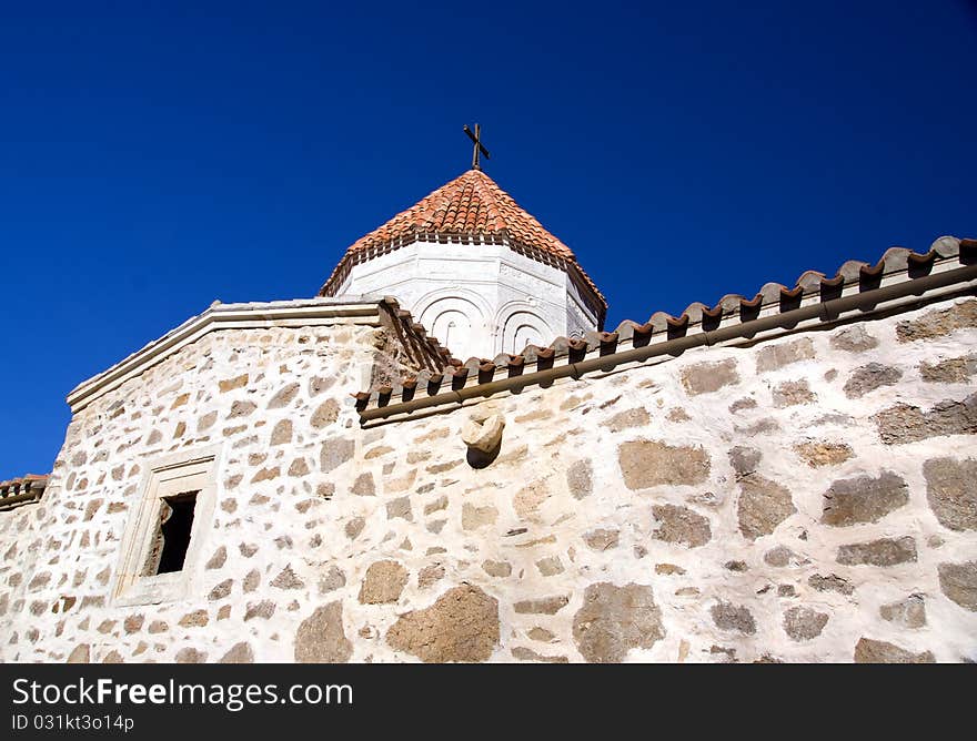 Armenian monastery in mountain. Crimea