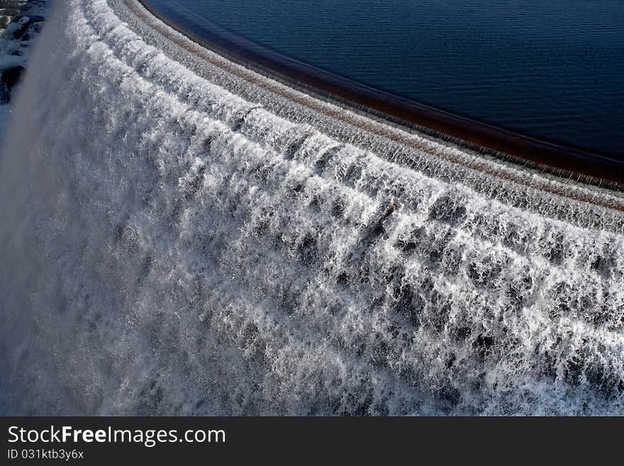 Waterfall on Croton Dam, winter