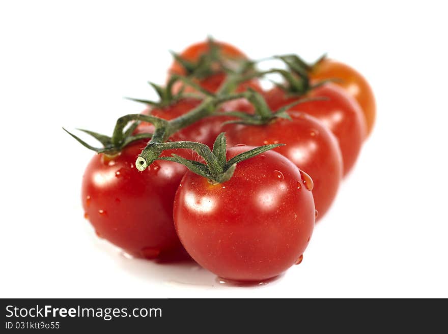 Red tomato on white backgrounds. Red tomato on white backgrounds