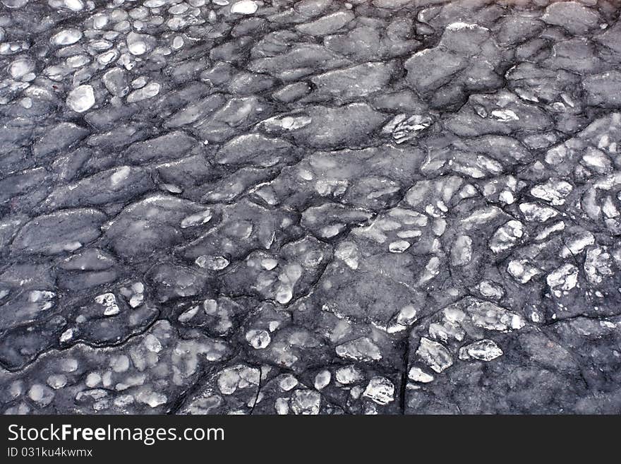 Block of ice of Croton River