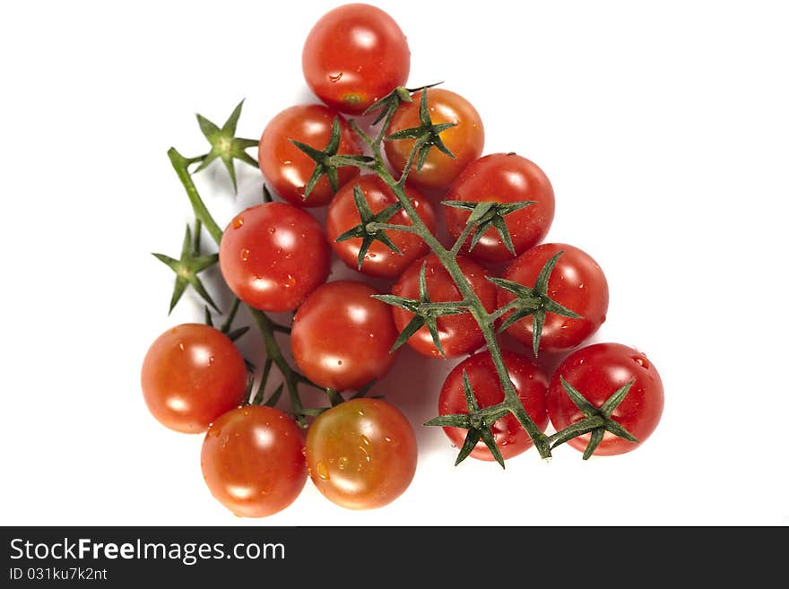 Red tomato on white backgrounds. Red tomato on white backgrounds