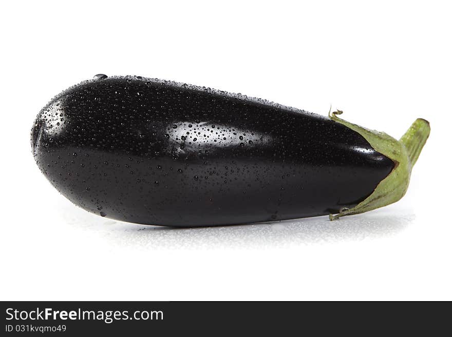 Eggplant on white background isolated