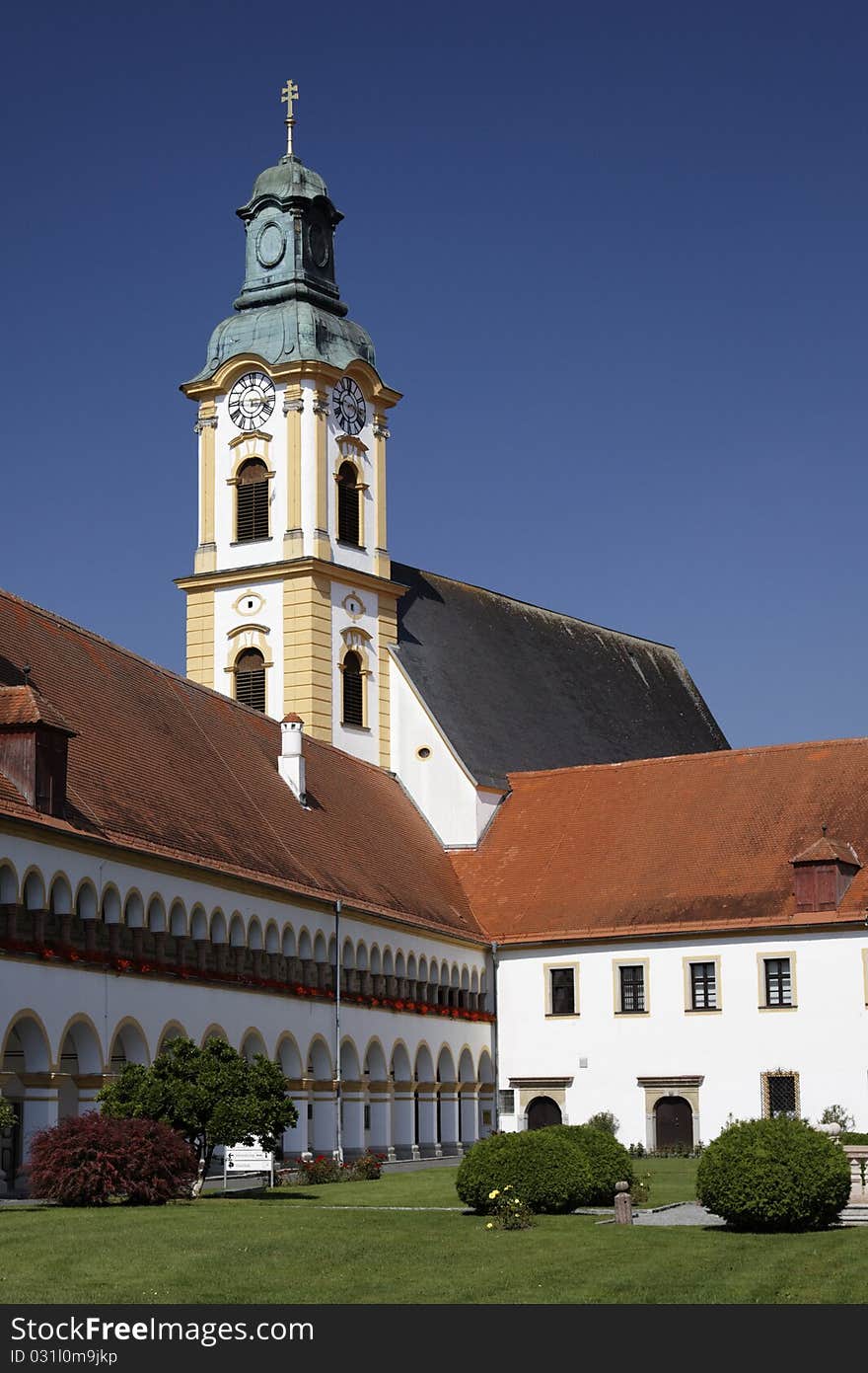 Baroque monastery Stift Reichersberg in Austria