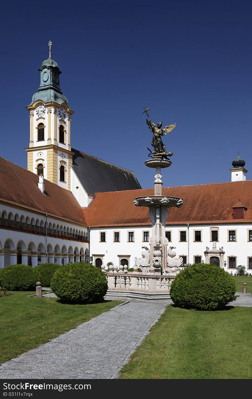 Baroque monastery Stift Reichersberg in Austria