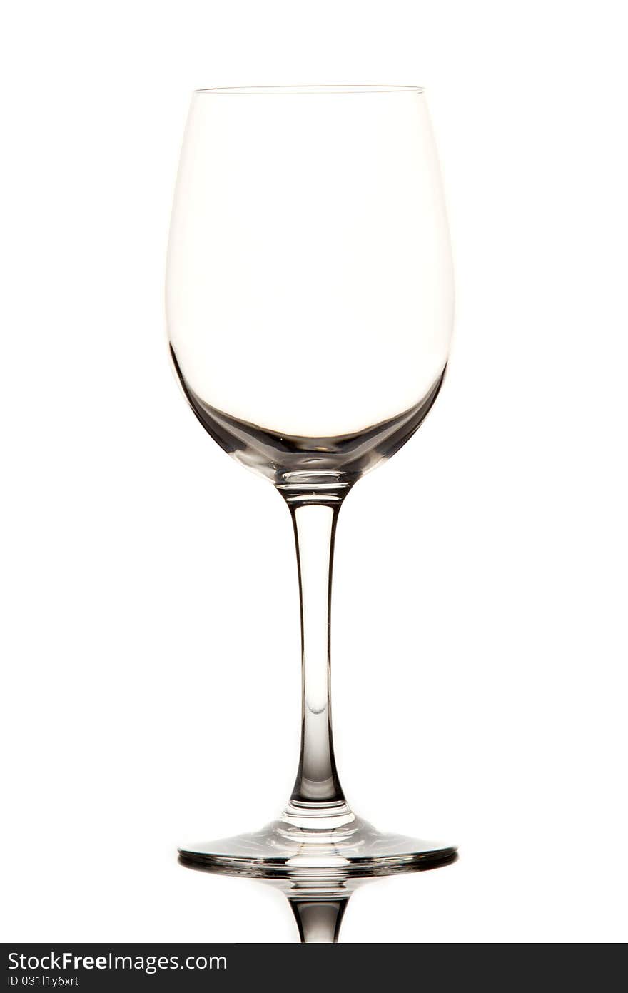 Wine Glass on white background