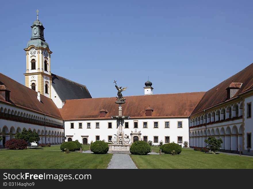 Baroque monastery Stift Reichersberg in Austria