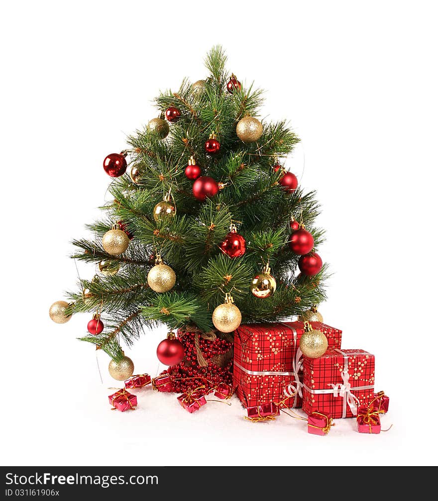 Christmas tree on white background. Christmas tree on white background