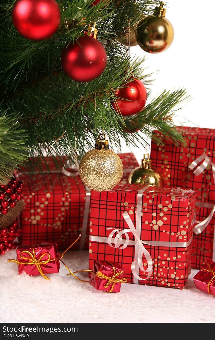 Christmas tree on white background